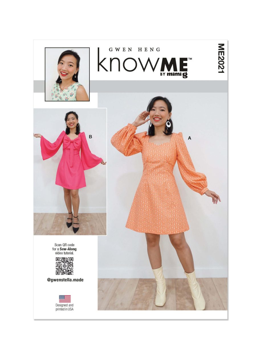 Know Me Sewing Pattern ME2021 Misses' Dress by Gwen Heng