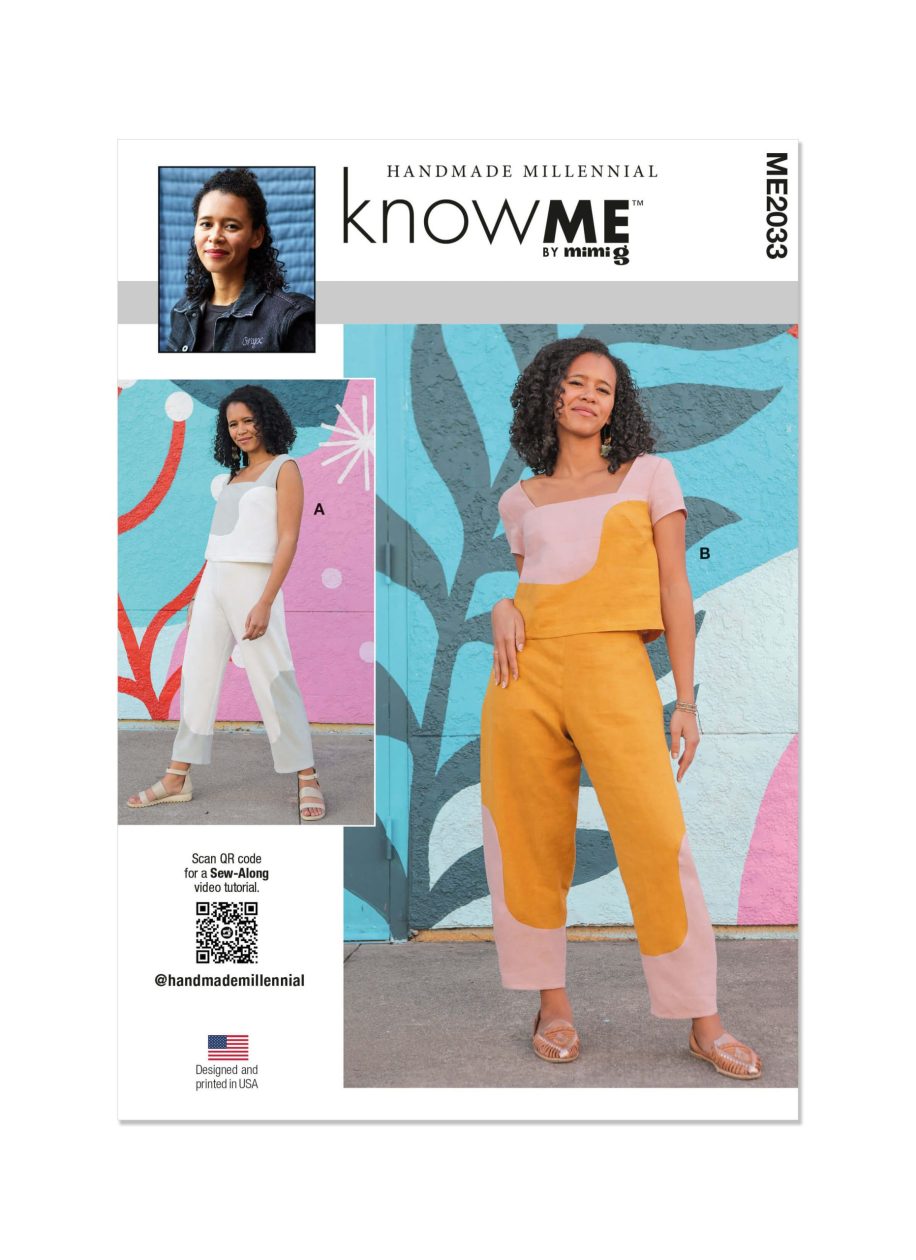 Know Me Sewing Pattern ME2033 Misses' Crop Tops and Trousers