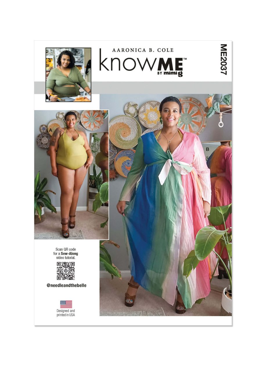 Know Me Sewing Pattern ME2037 Women's One-Piece Swimsuit and Cover-Up