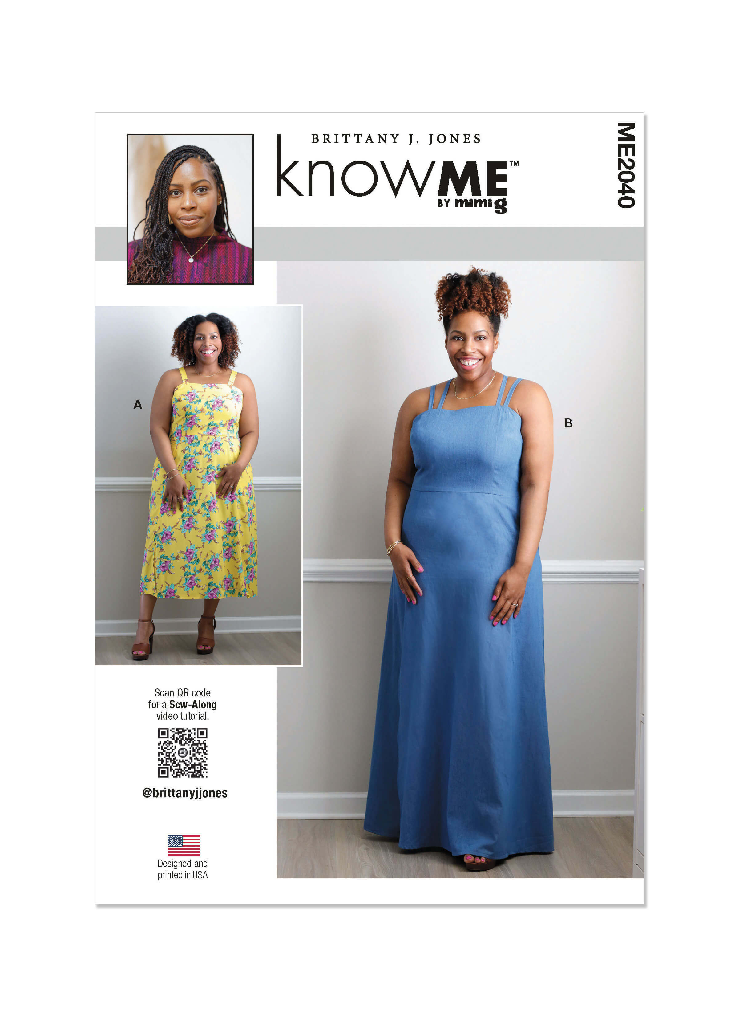 Know Me Sewing Pattern ME2040 Misses' and Women's Dress in Two Lengths