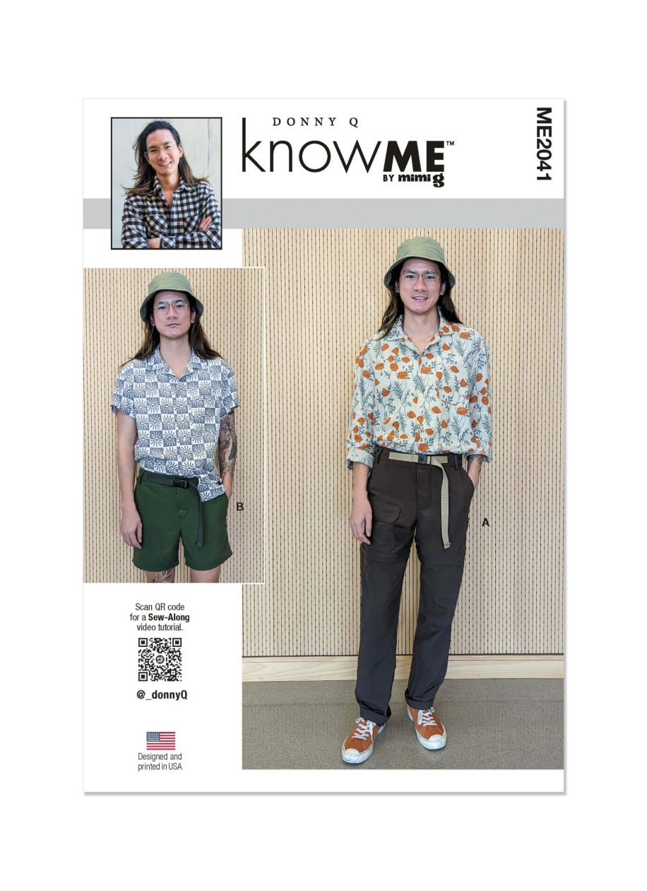 Know Me Sewing Pattern ME2041 Men's Convertible Trousers and Shorts
