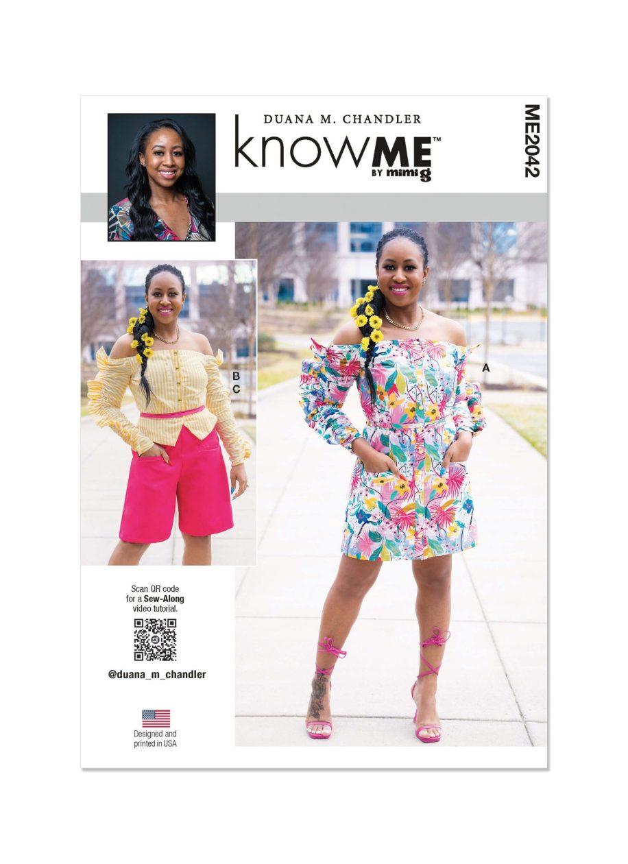 Know Me Sewing Pattern ME2042 Misses' Dress, Top and Shorts