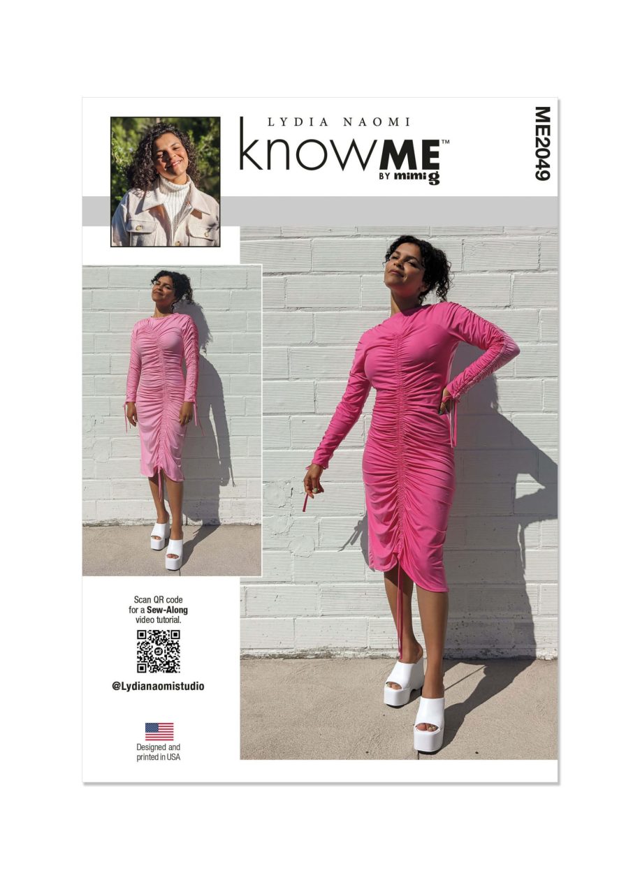 Know Me Sewing Pattern ME2049 Misses' Front or Back Reversible Knit Dress by Lydia Naomi