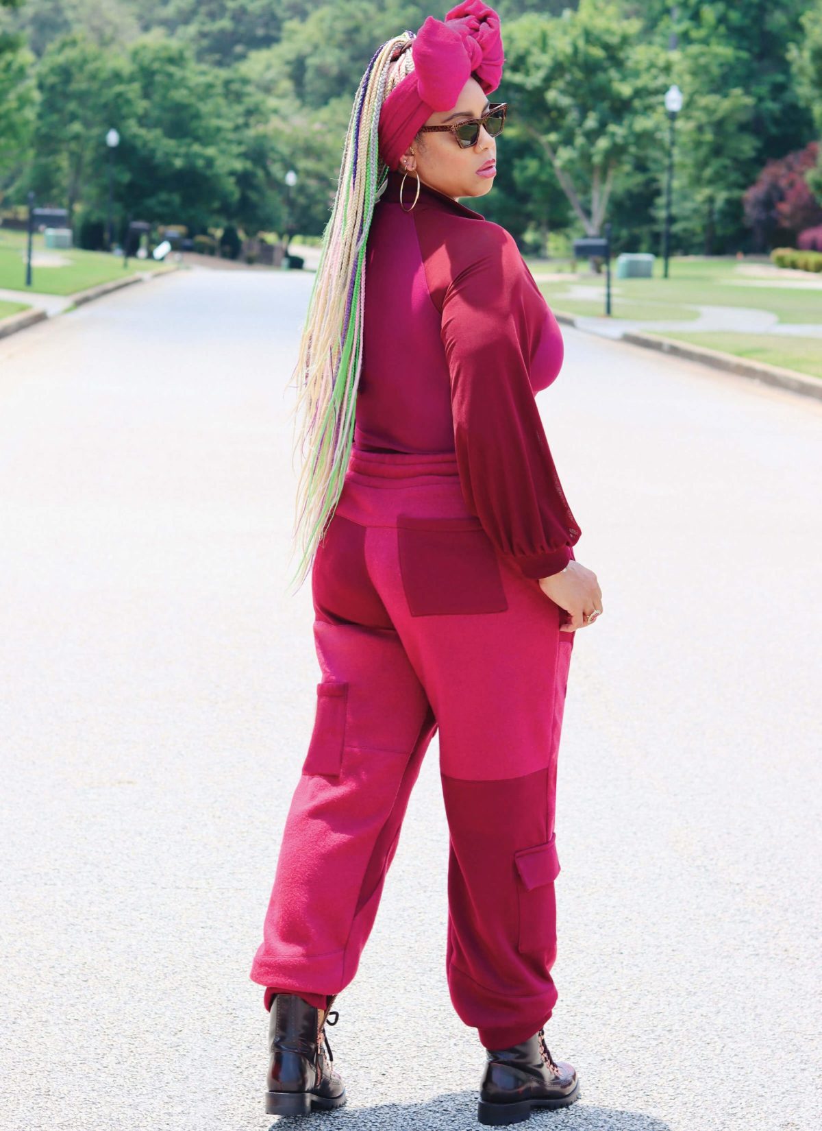 Know Me Sewing Pattern ME2055 Misses' Bodysuit and Cargo Sweat Pants by The Corny Rainbow