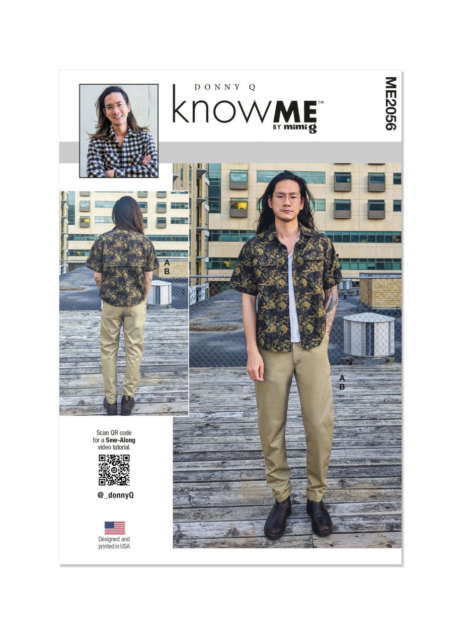 Know Me Sewing Pattern ME2056 Men's Shirt and Trousers by Donny Q