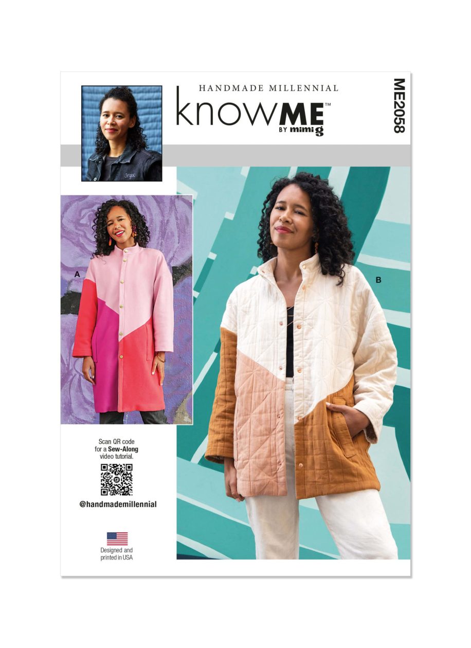 Know Me Sewing Pattern ME2058 Misses' Coat by Handmade Millennial