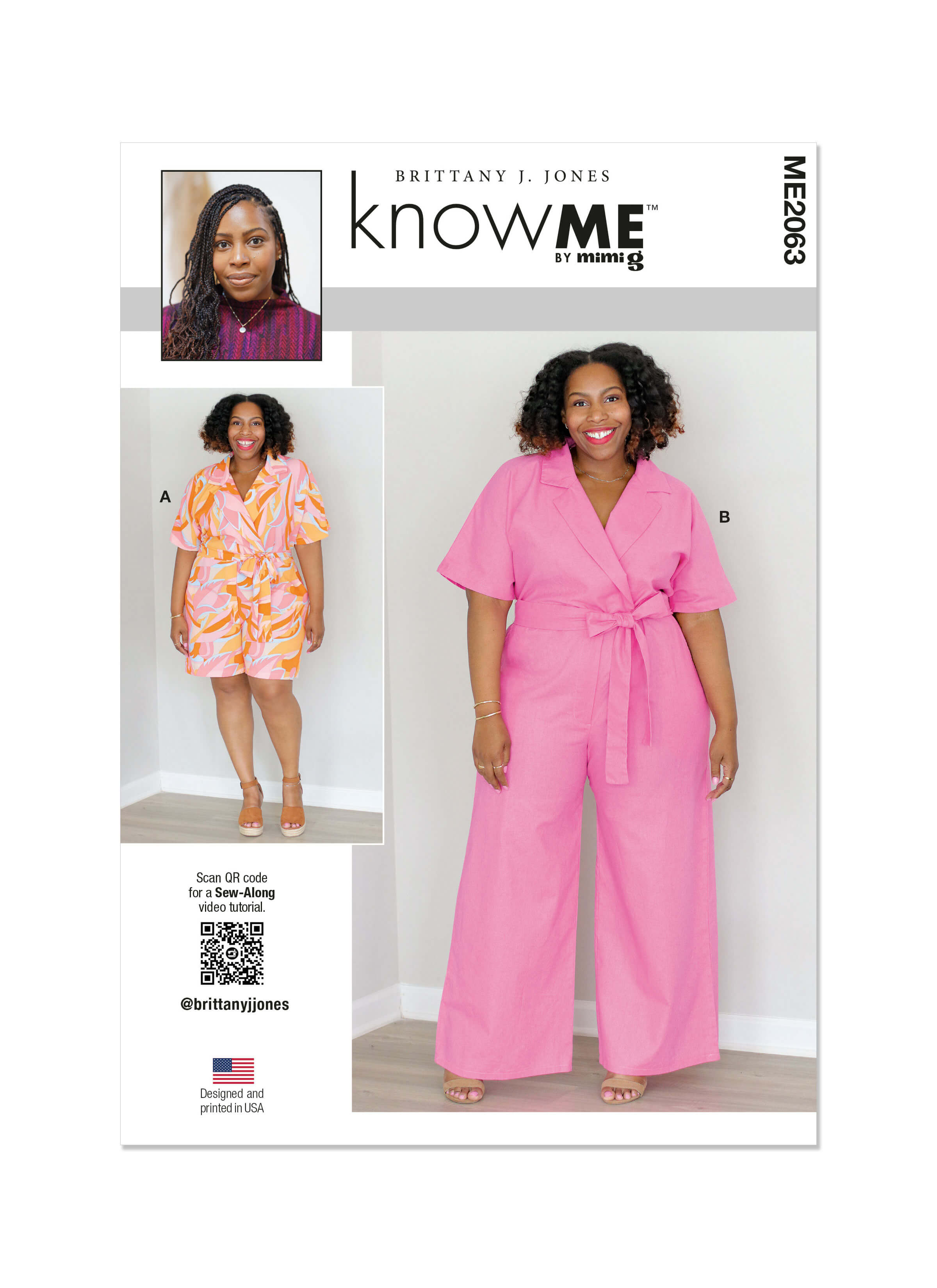 Know Me Sewing Pattern ME2063 Misses' and Women's Romper and Jumpsuit by  Brittany J. Jones - Sewdirect