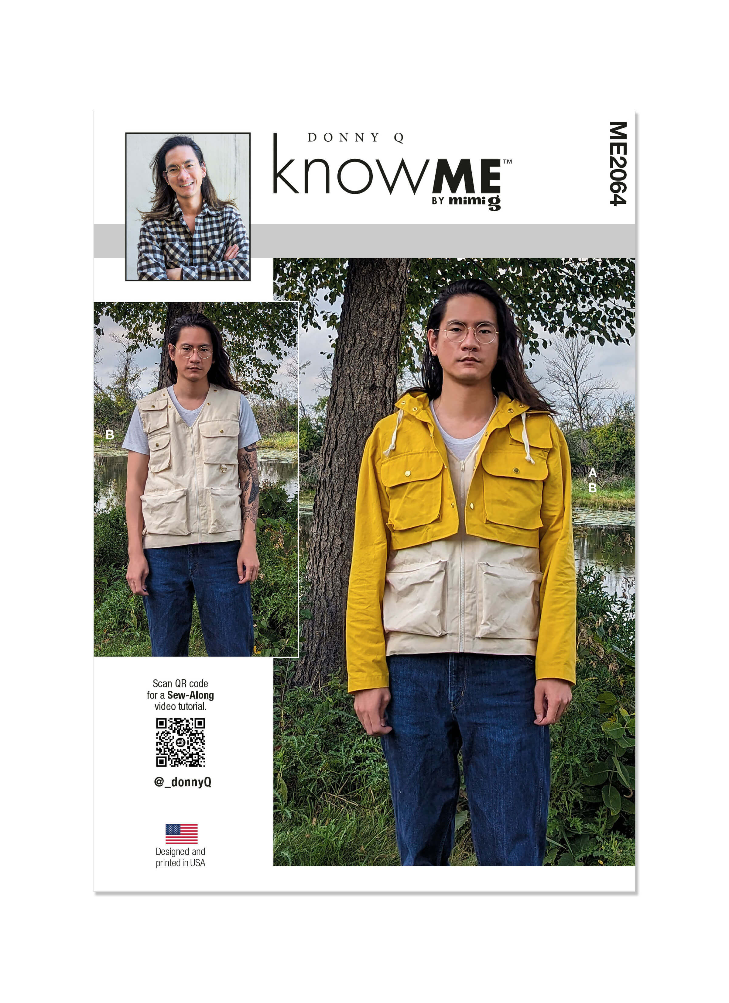 Know Me Sewing Pattern ME2064 Men's Jacket and Waistcoat by Donny Q