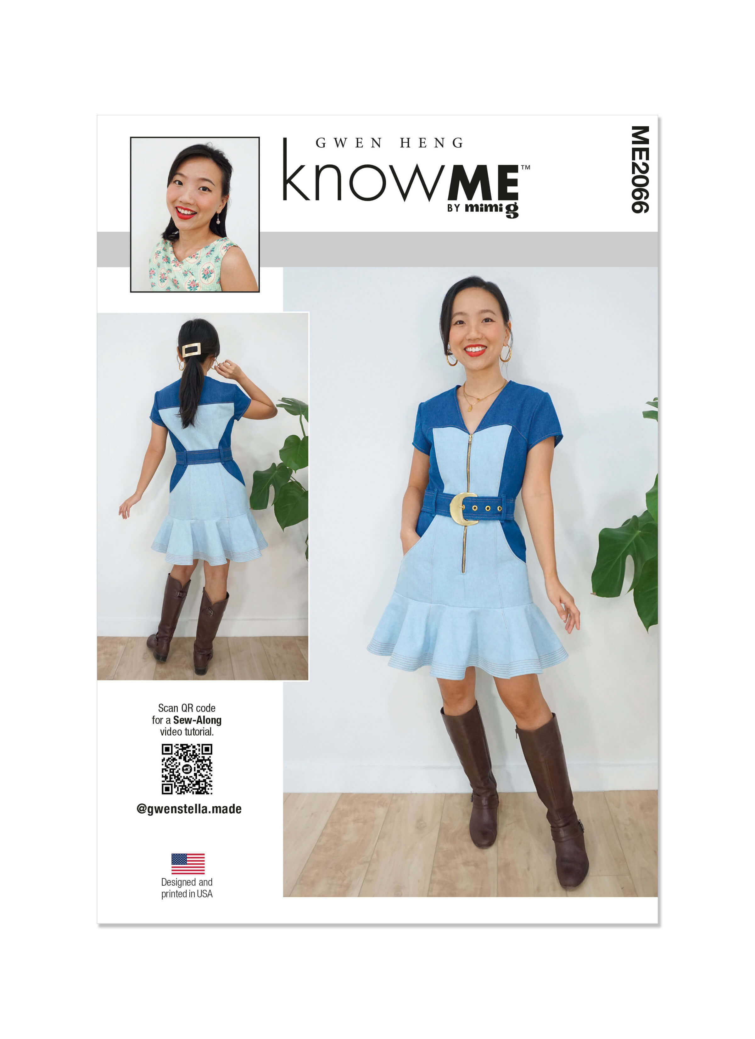 Know Me Sewing Pattern ME2066 Misses' Dress by Gwen Heng