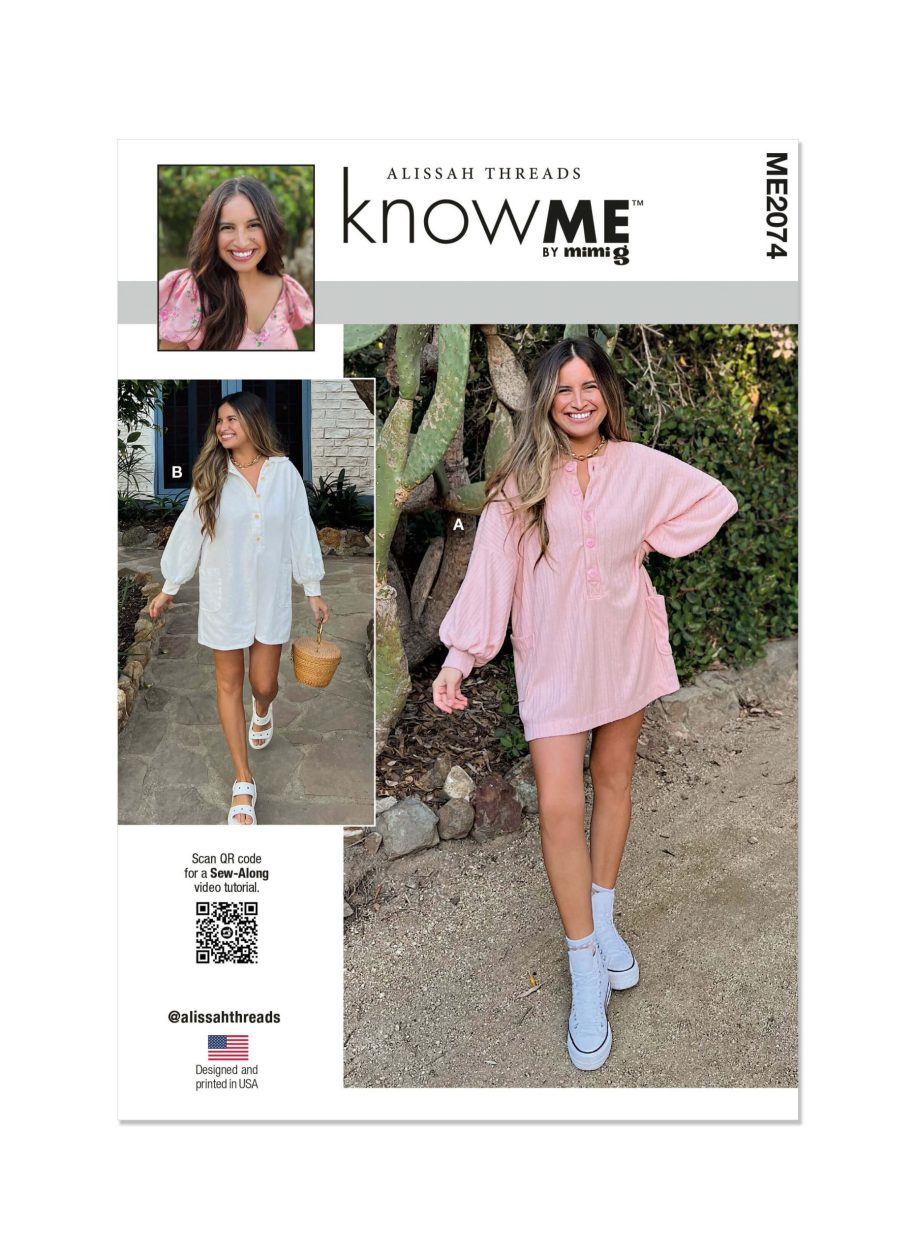 Know Me Sewing Pattern ME2074 Misses' Dress and Romper by Alissah Threads