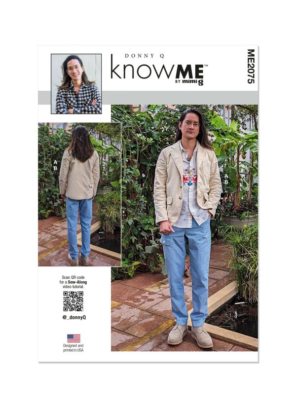 Know Me Sewing Pattern ME2075 Men's Jacket and Trousers by Donny Q