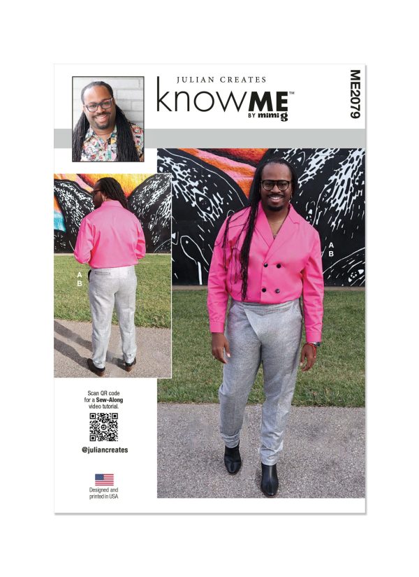 Know Me Sewing Pattern ME2079 Men's Shirt and Trousers  by Julian Creates