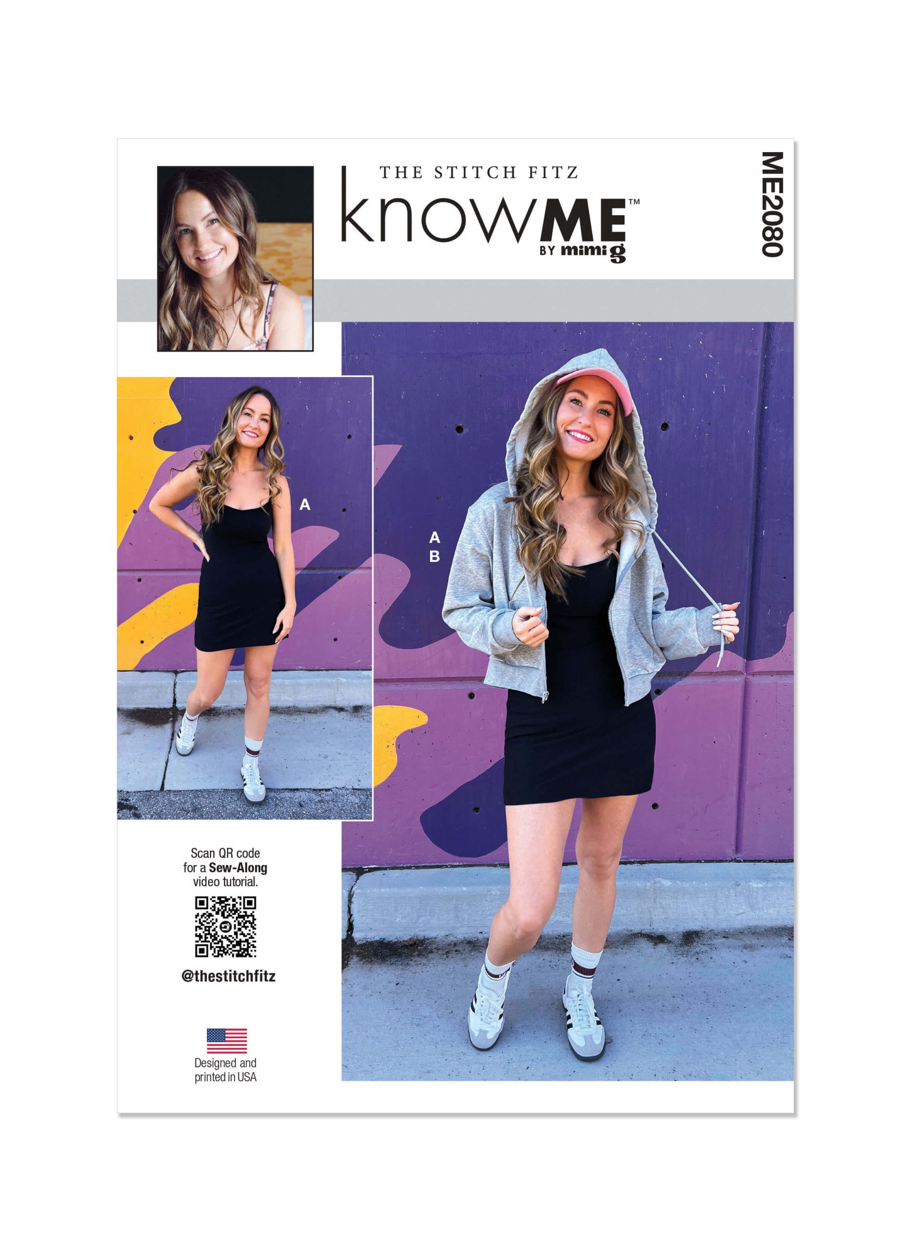 Know Me Sewing Pattern ME2080 Misses’ Dress and Hoodie by The Stitch Fitz