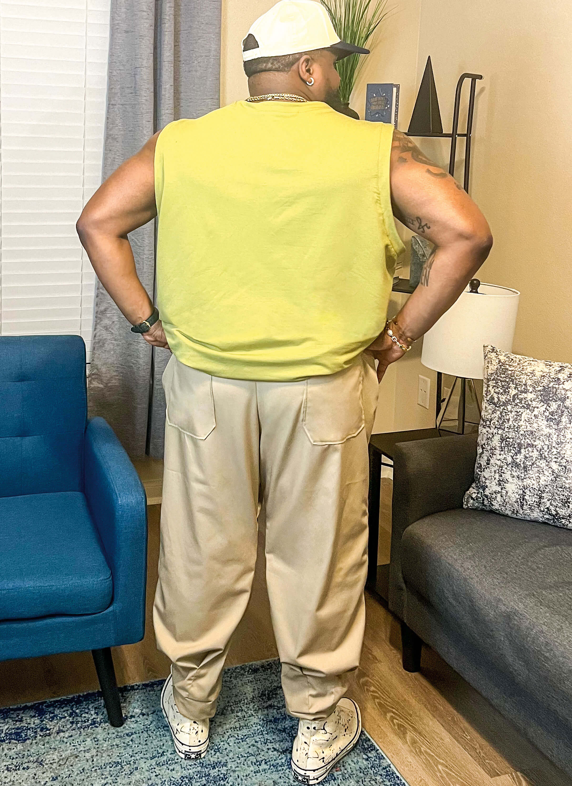 Know Me Sewing Pattern ME2088 Men's Pullover Vest and trousers by Sins Of Many