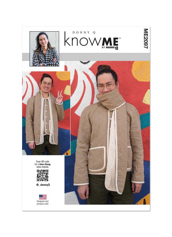 Know Me Sewing Pattern ME2097 Men's Jacket with Scarf by Donny Q