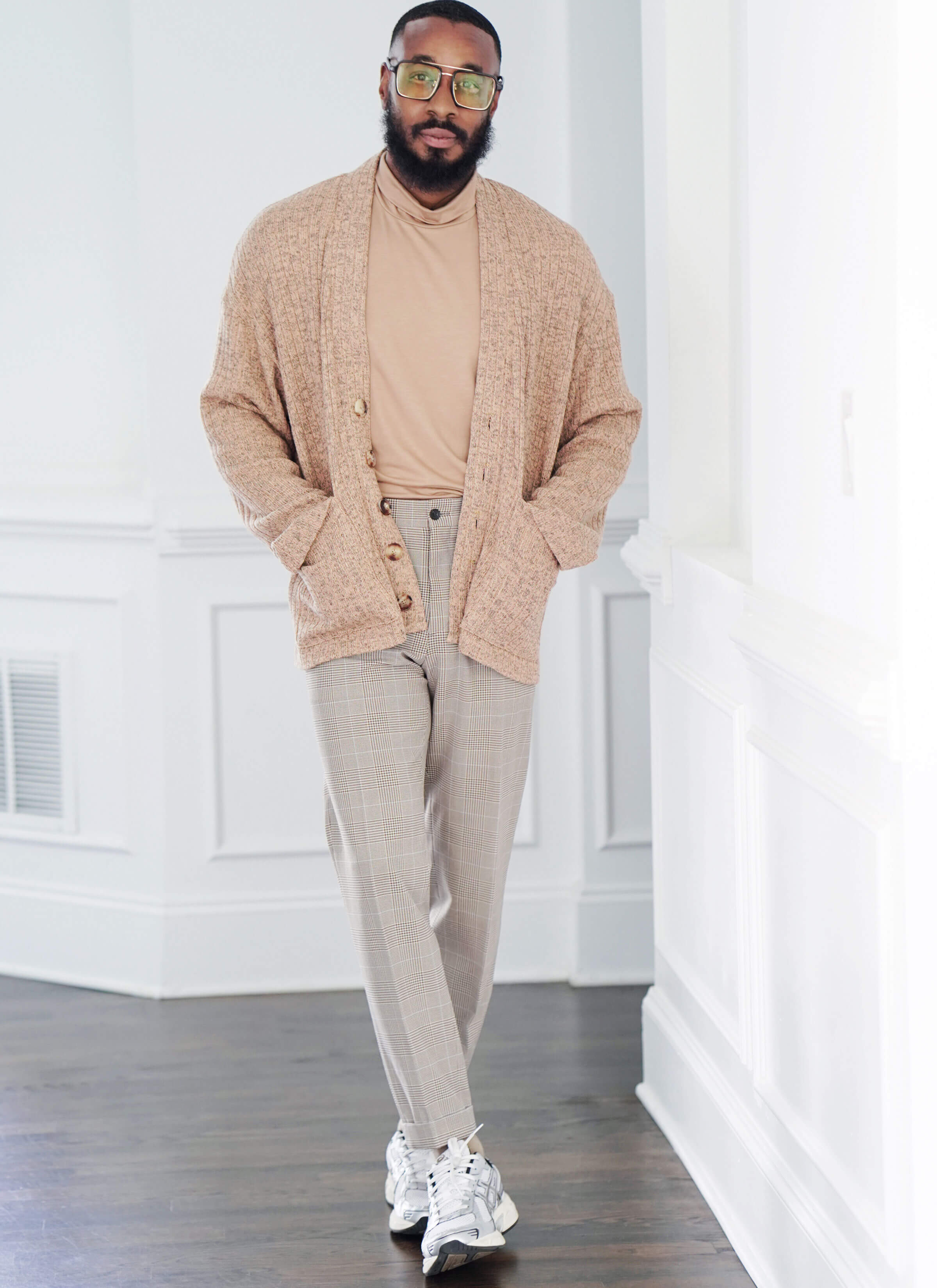 Know Me Sewing Pattern ME2105 Men's Knit Turtleneck and Cardigan by Norris Dánta Ford