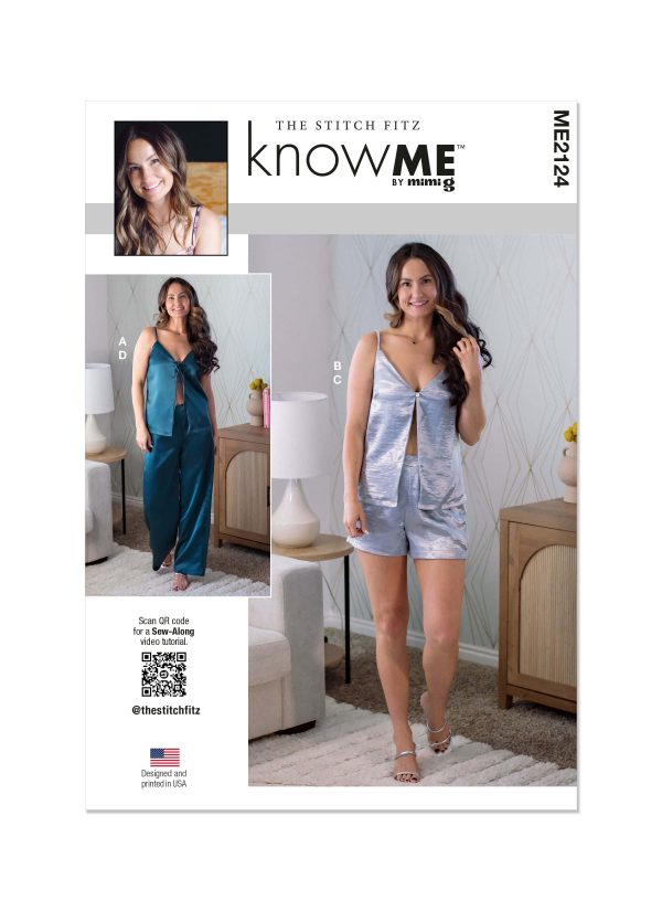 Know Me Sewing Pattern ME2124 Misses' Lounge Top, Shorts and Trousers by the Stitch Fitz