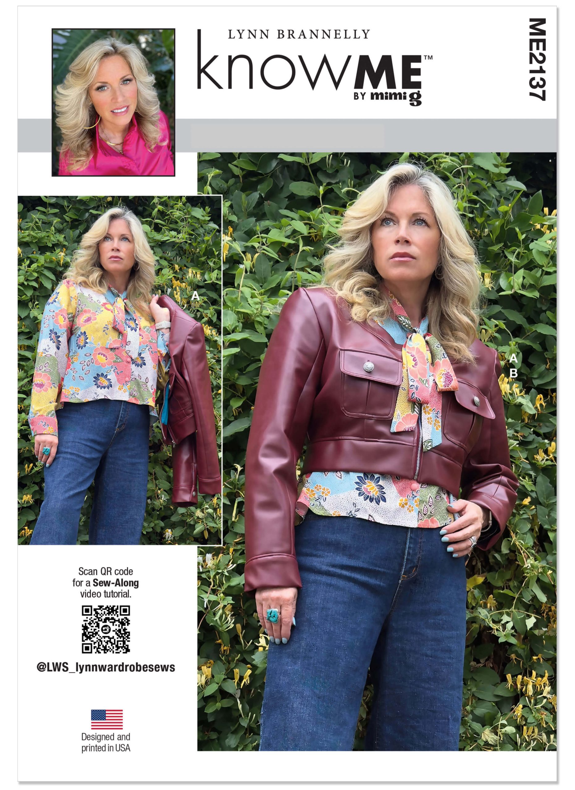 Know Me Sewing Pattern ME2137 Misses’ Blouse and Jacket by Lynn Brannelly