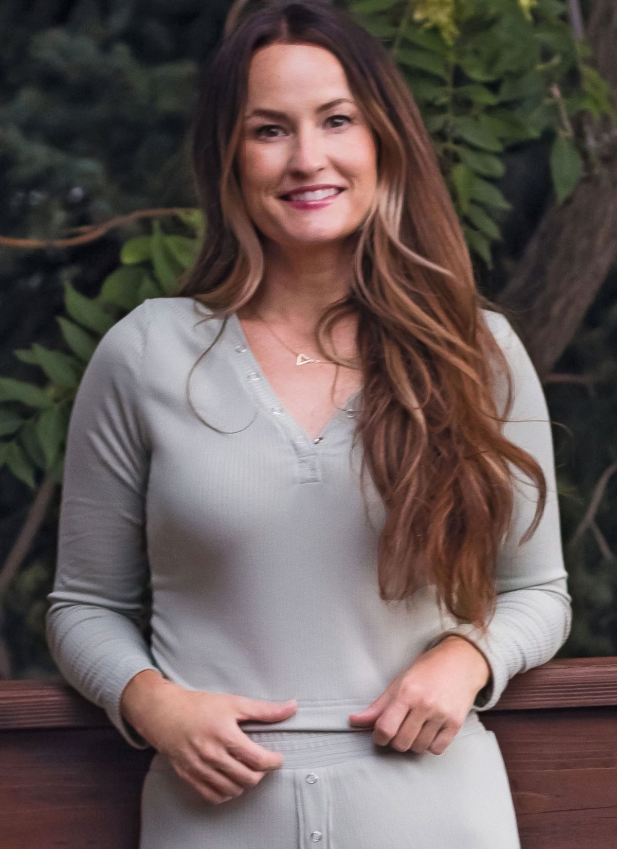 Know Me Sewing Pattern ME2148 Misses' Knit Henley Top and Lounge Trousers by the Stitch Fitz