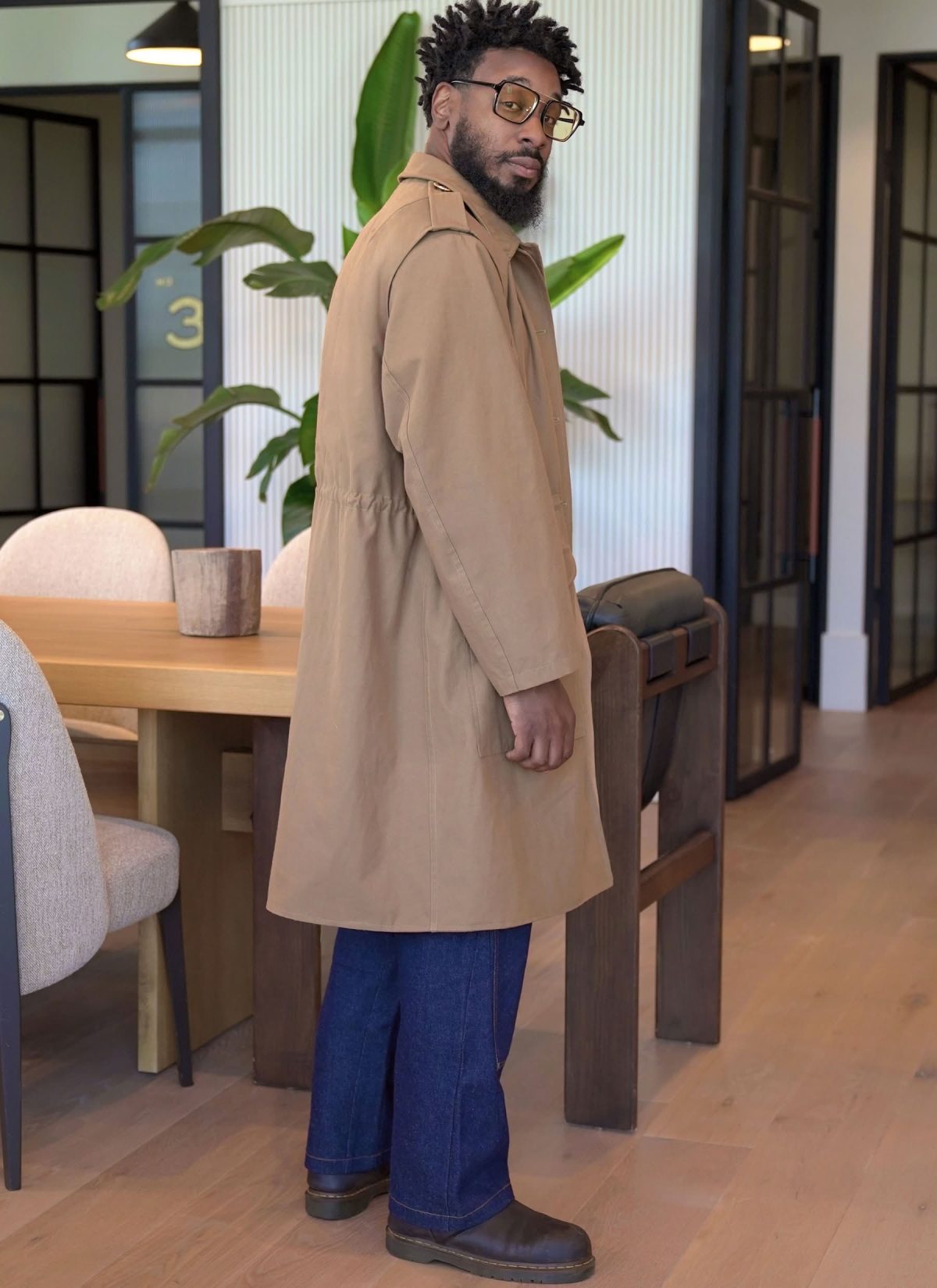 Know Me Sewing Pattern ME2152 Men's Utility Trench Coat by Norris Dánta Ford