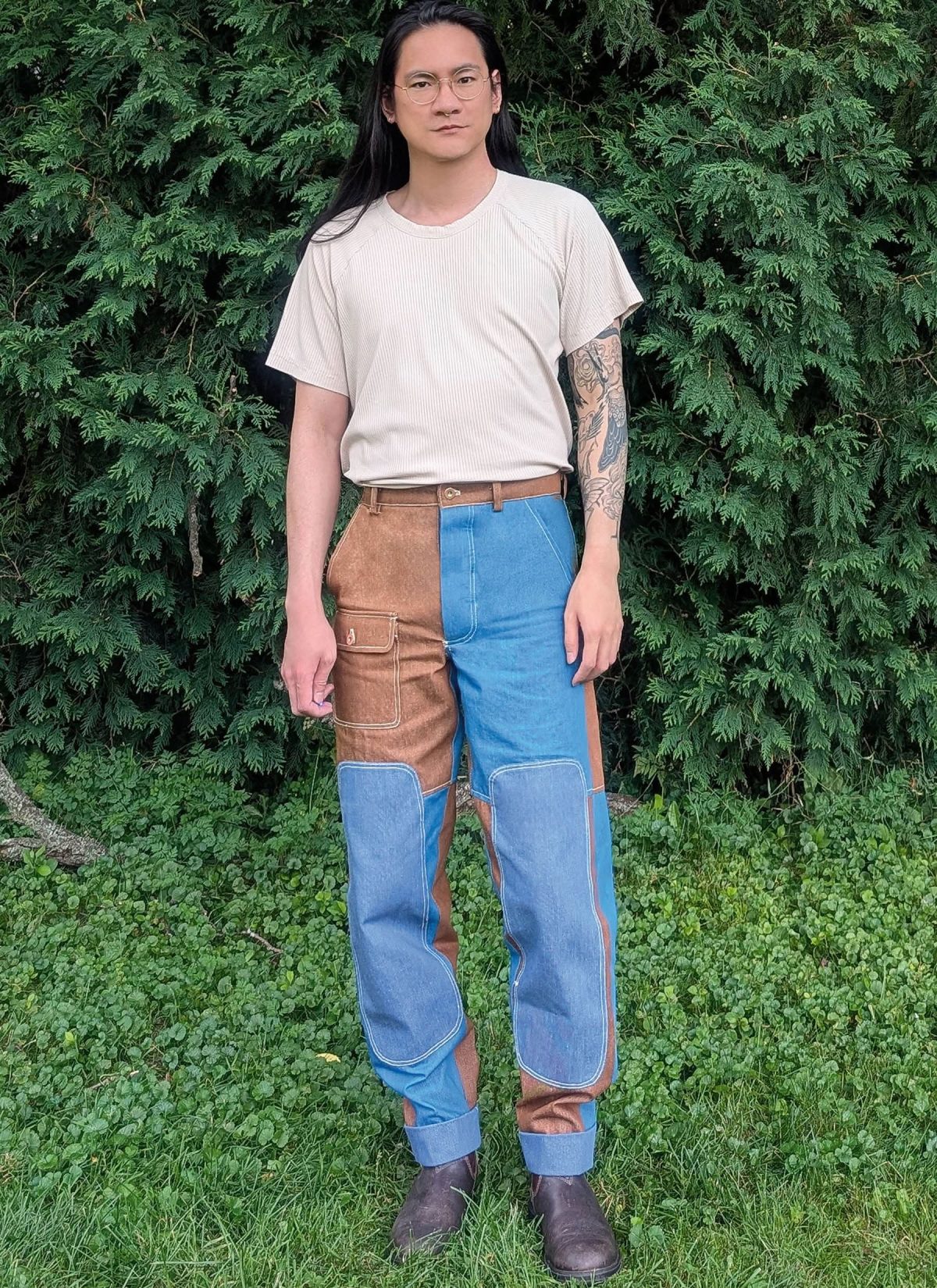 Know Me Sewing Pattern ME2154 Men's Patched Trousers by Donny Q