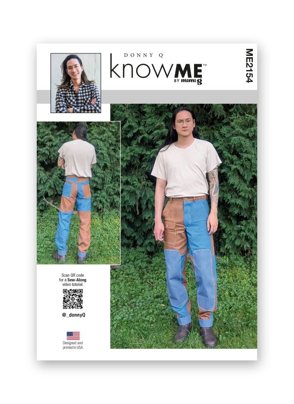 Know Me Sewing Pattern ME2154 Men's Patched Trousers by Donny Q