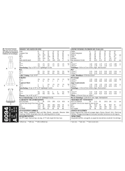 New Look Sewing Pattern N6094 Misses' Dresses