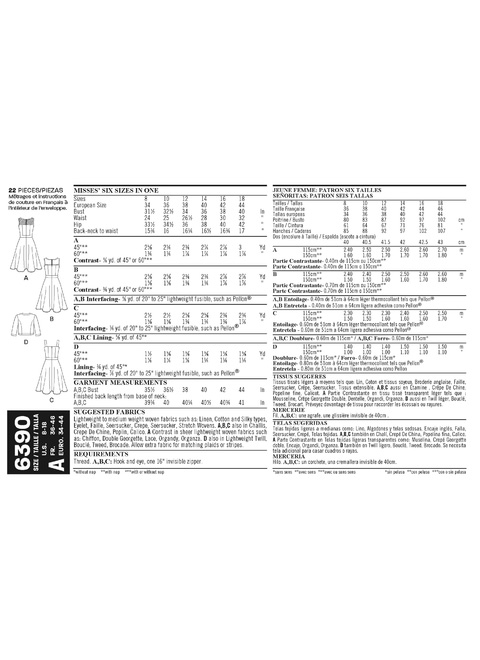 New Look Sewing Pattern N6390 Misses' Dresses with Full Skirt and Bolero