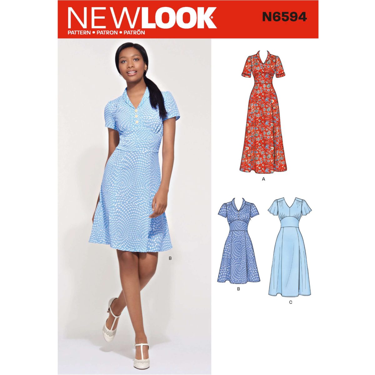 New Look Pattern N6594 Misses' Dress In Three Lengths
