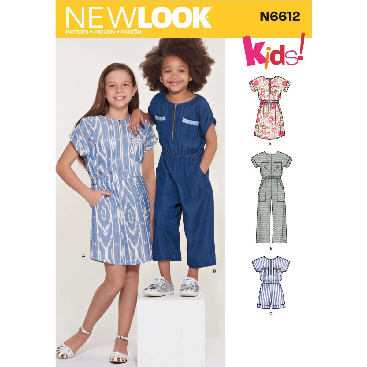 New Look Pattern N6612 Children's, Girls' Jumpsuit, Romper and Dress