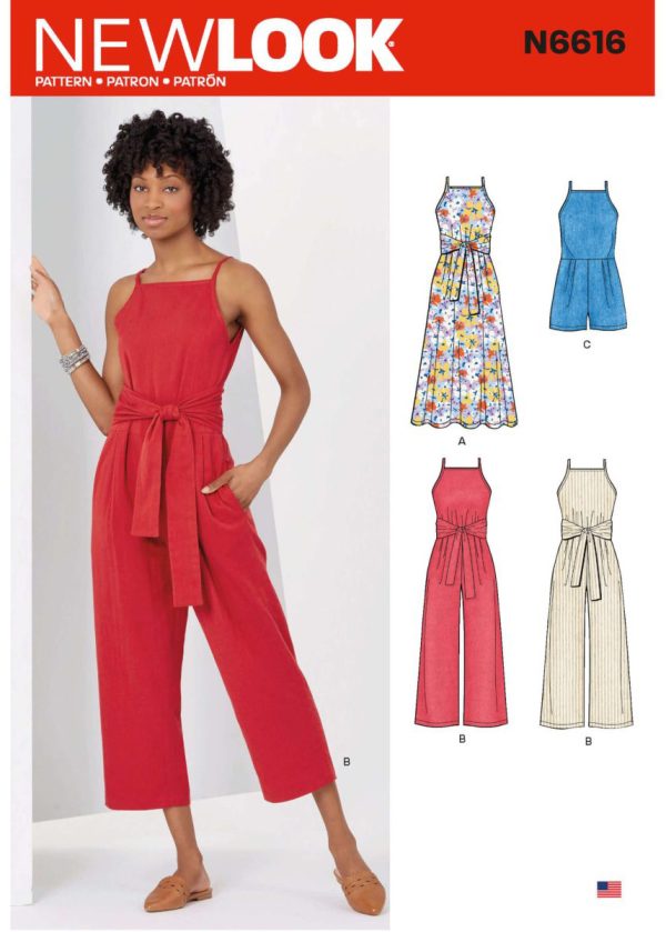 New Look Sewing Pattern N6616 Misses' Dress And Jumpsuit