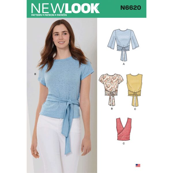 New Look Sewing Pattern N6620 Misses' Wrap Tops