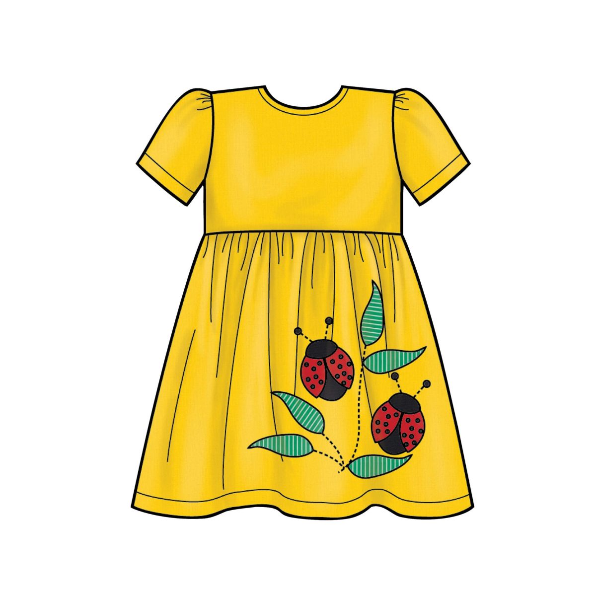 New Look Sewing Pattern N6647 Toddlers' Dresses with Appliques