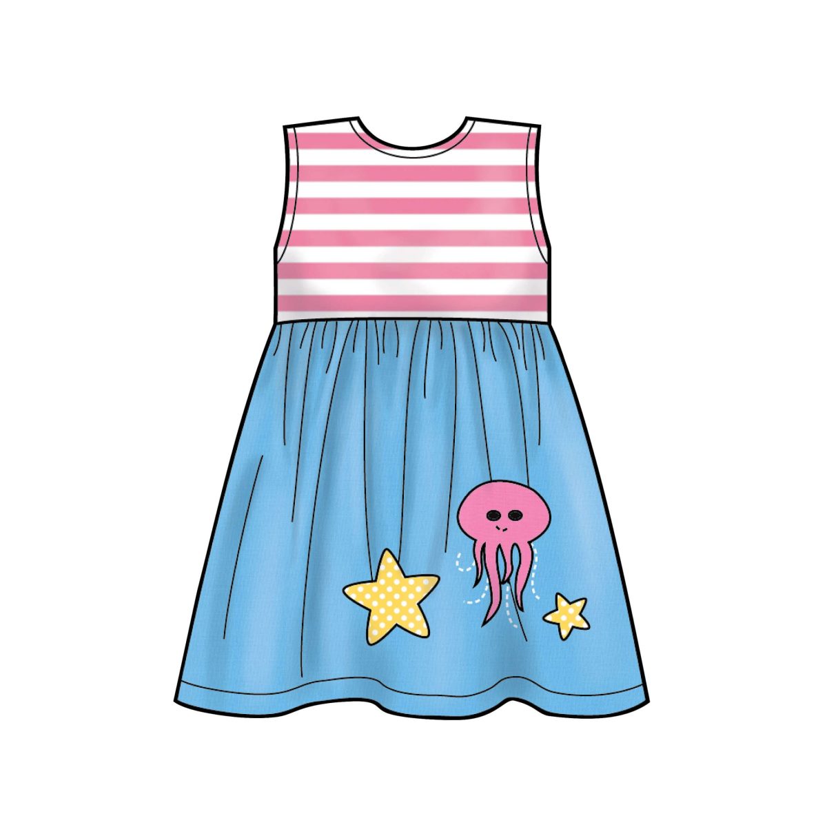 New Look Sewing Pattern N6647 Toddlers' Dresses with Appliques