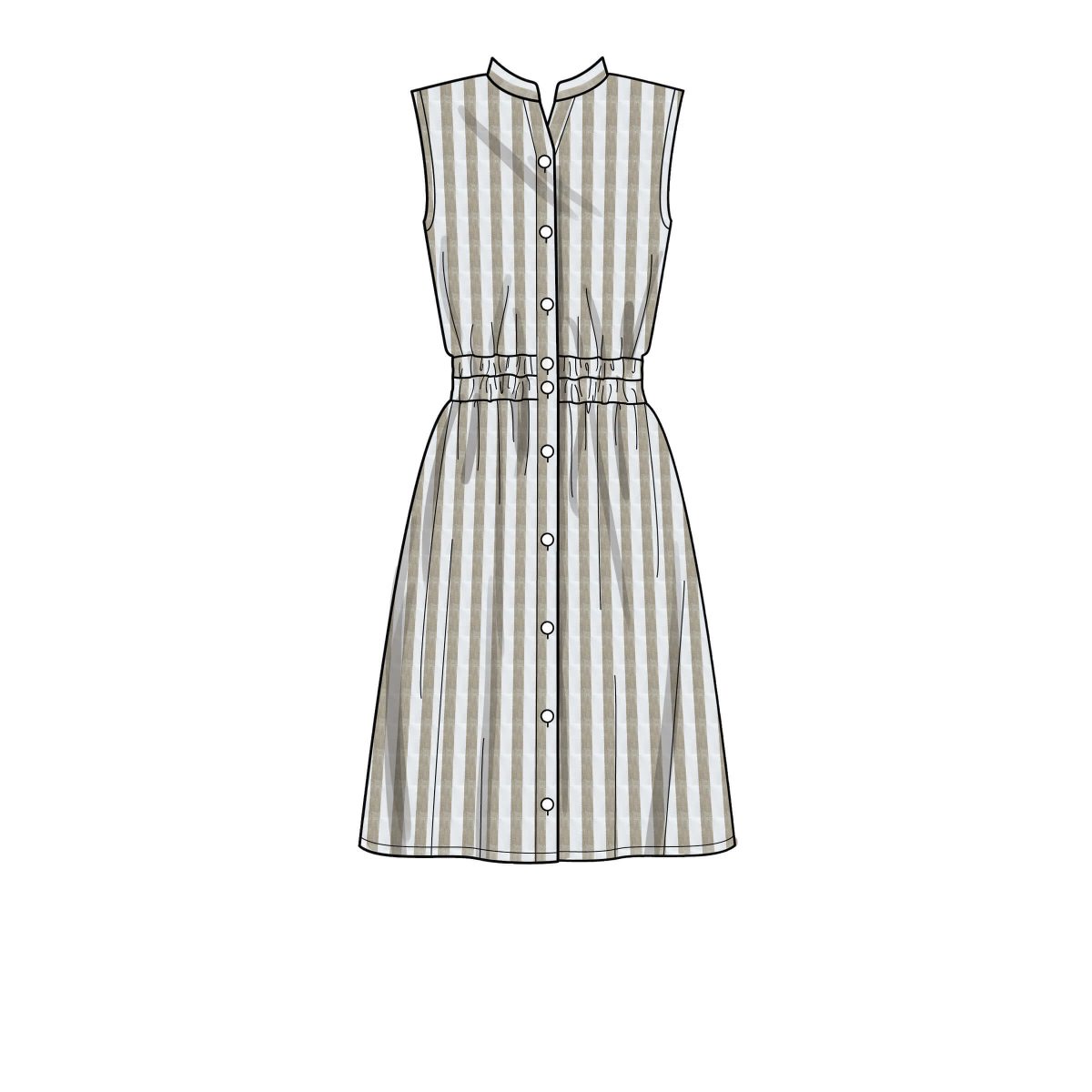 New Look Sewing Pattern N6651 Misses' Button Front Dress