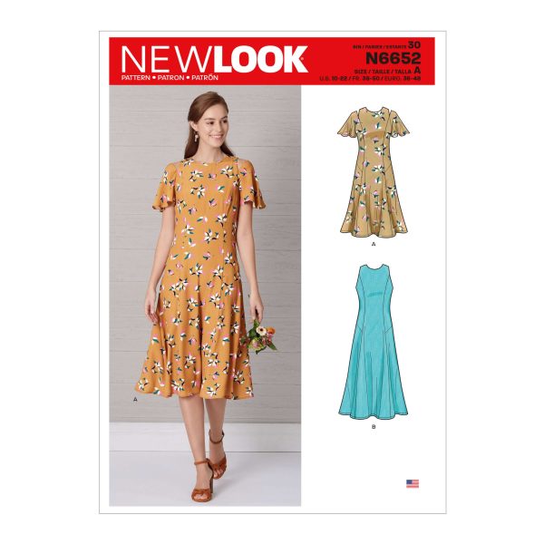 New Look Sewing Pattern N6652 Misses' Fit & Flared Dress