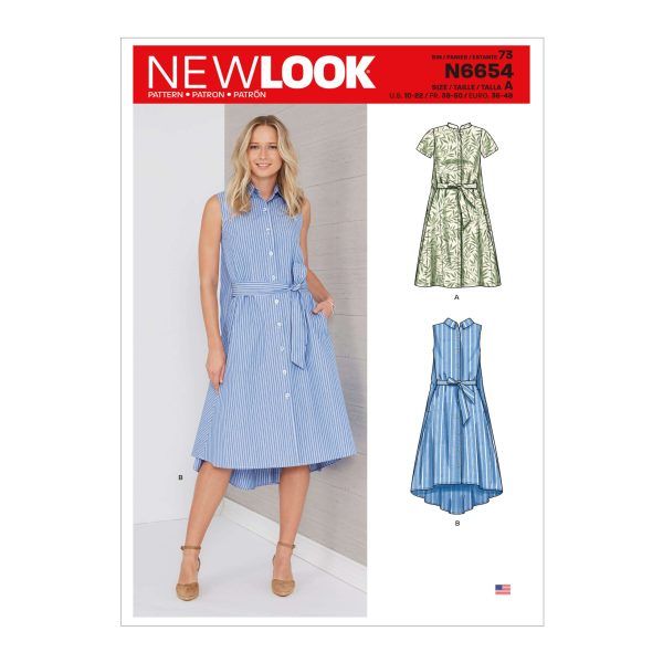 New Look Sewing Pattern N6654 Misses' Shirt Dress