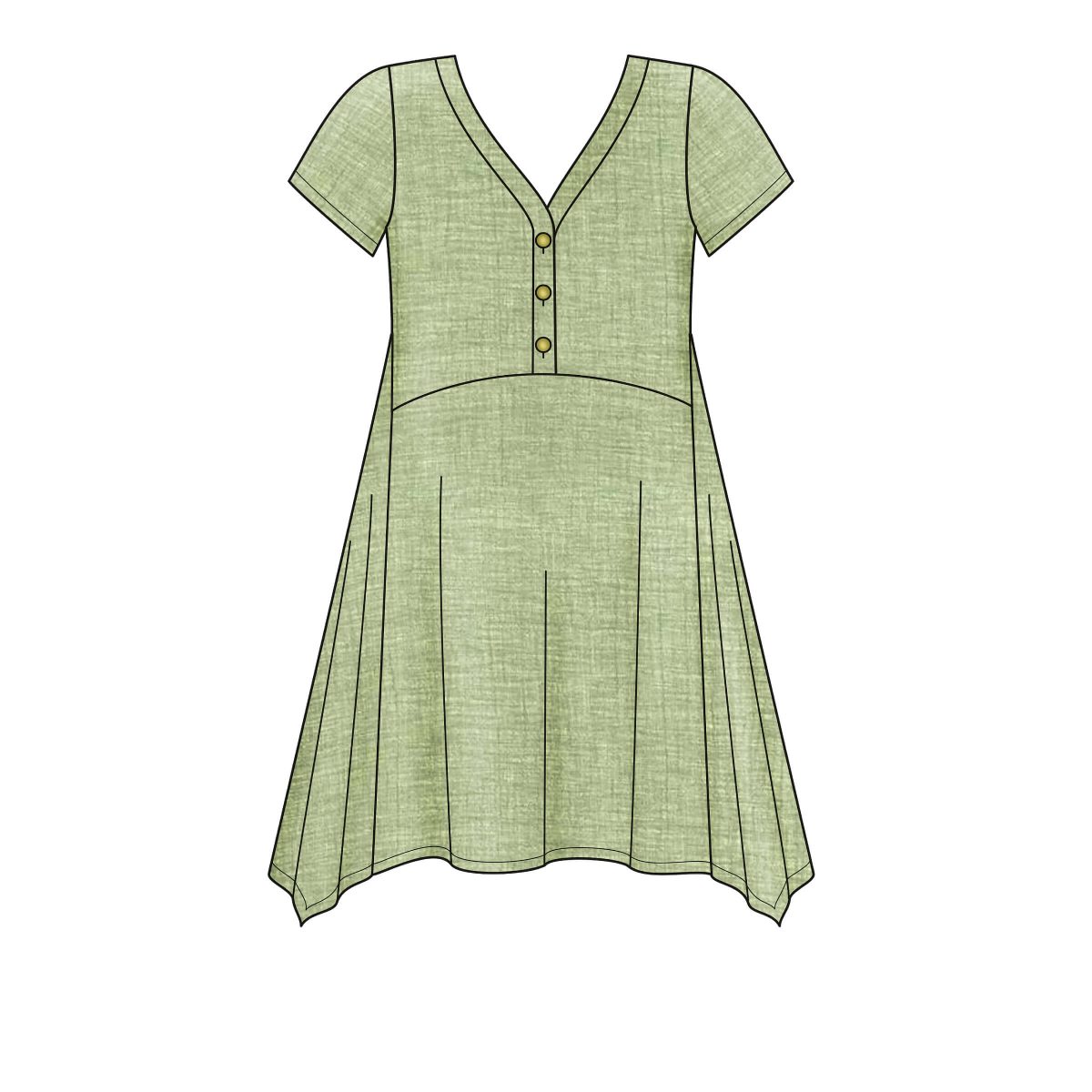 New Look Sewing Pattern N6658 Misses' Handkerchief Hemmed Top