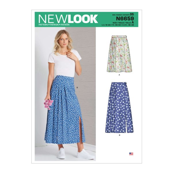 New Look Sewing Pattern N6659 Misses' Pleated Skirts