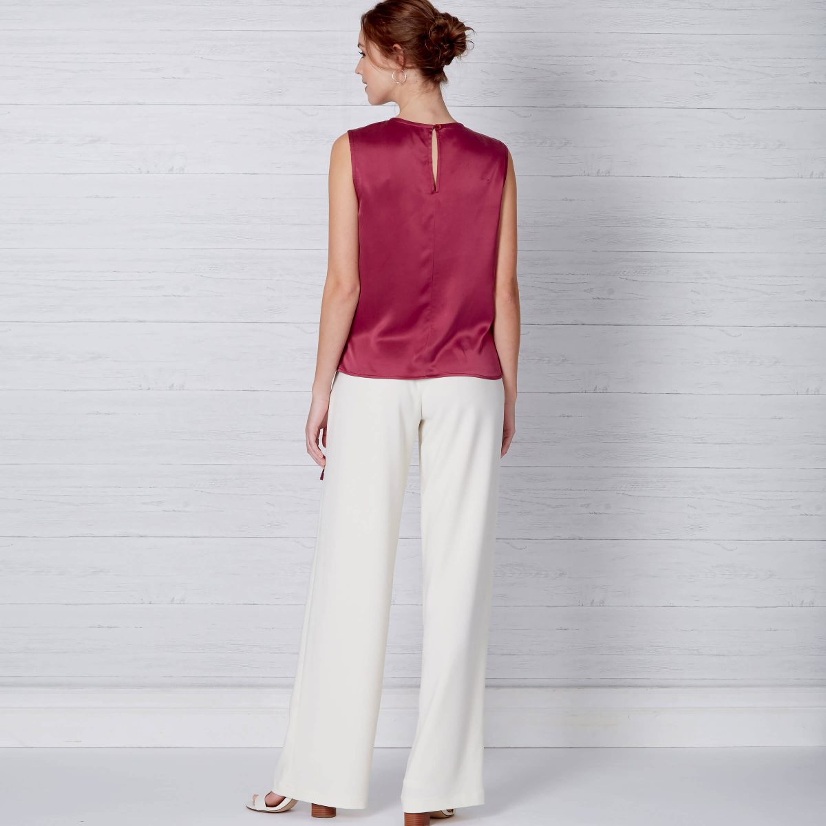 New Look Sewing Pattern N6662 Misses' Drape Top & Wide-Leg Trousers