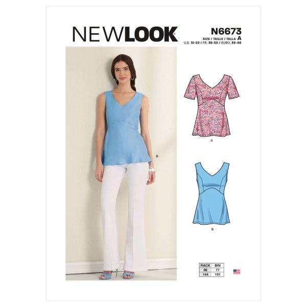 New Look Sewing Pattern N6673 Misses' Tops