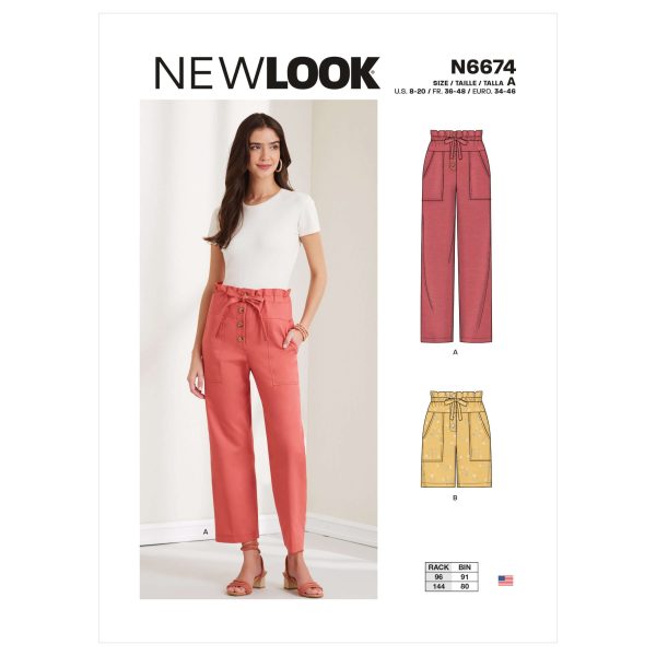 New Look Sewing Pattern N6674 Misses' Trousers & Shorts
