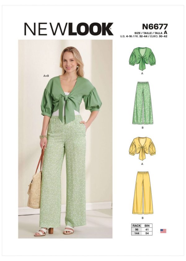 New Look Sewing Pattern N6677 Misses' Cropped Jacket & Trousers