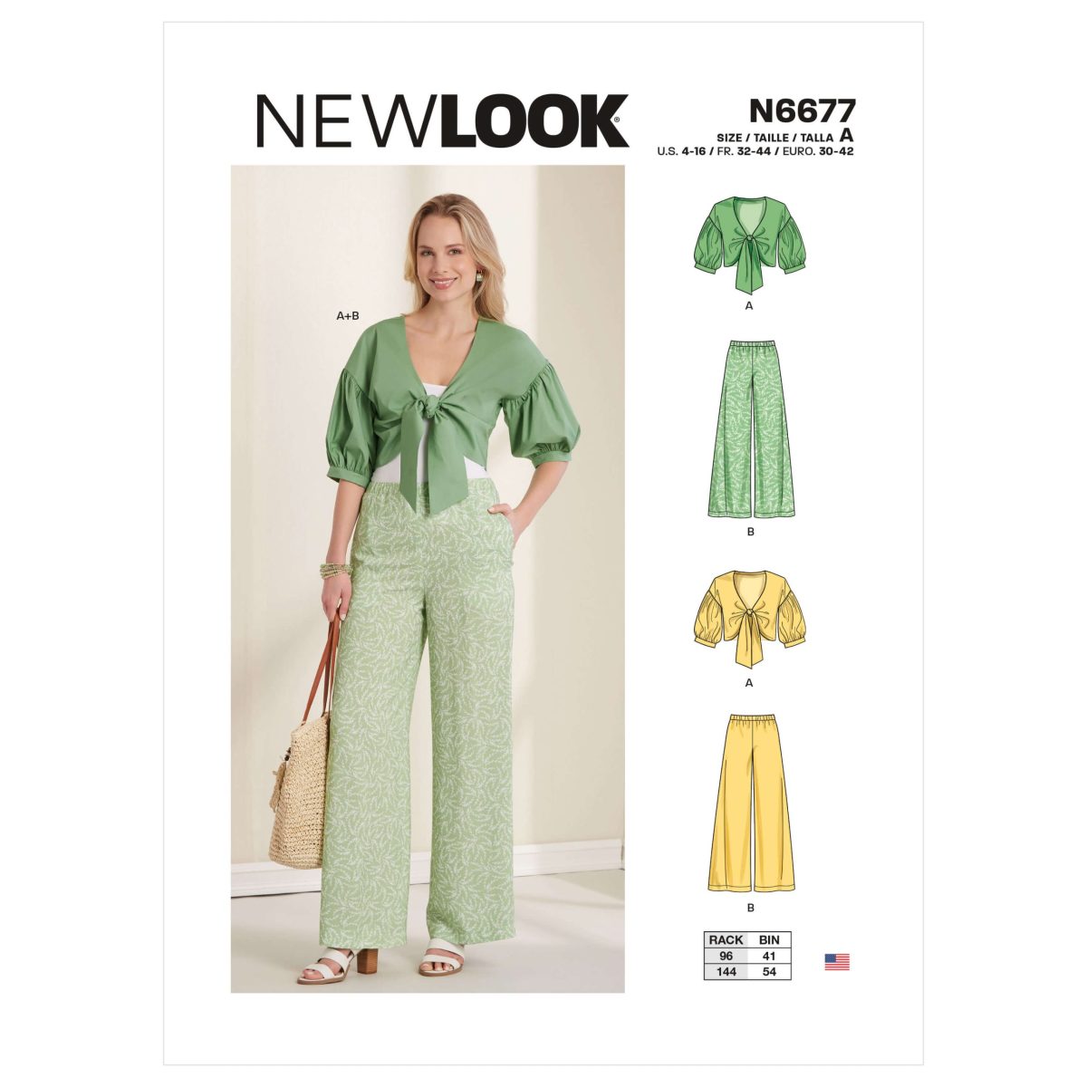 New Look Sewing Pattern N6677 Misses' Cropped Jacket & Trousers