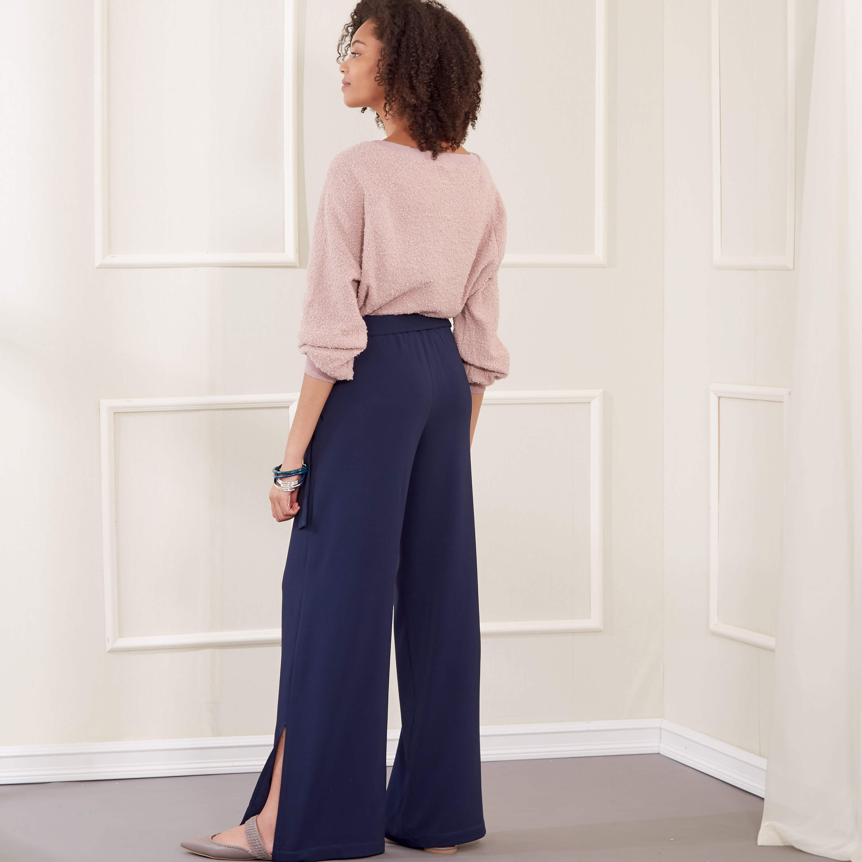 New Look Sewing Pattern N6691 Misses'Trousers straight or flared leg.