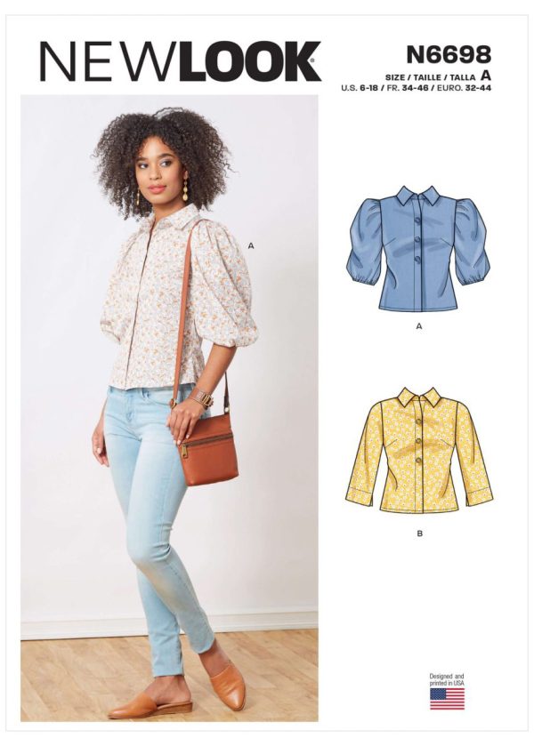 New Look Sewing Pattern N6698 Misses' Tops