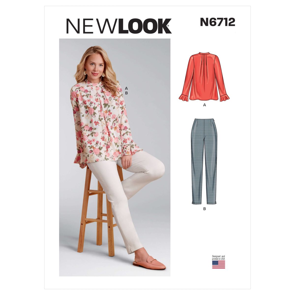 New Look Sewing Pattern N6712 Misses' Top and Trousers