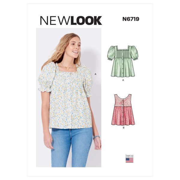 New Look Sewing Pattern N6719 Misses' Tops