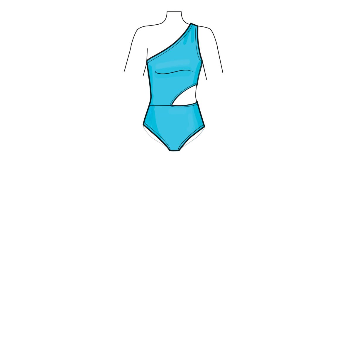 New Look Sewing PatternN6734 Misses' Swimsuit and Wrap Skirt