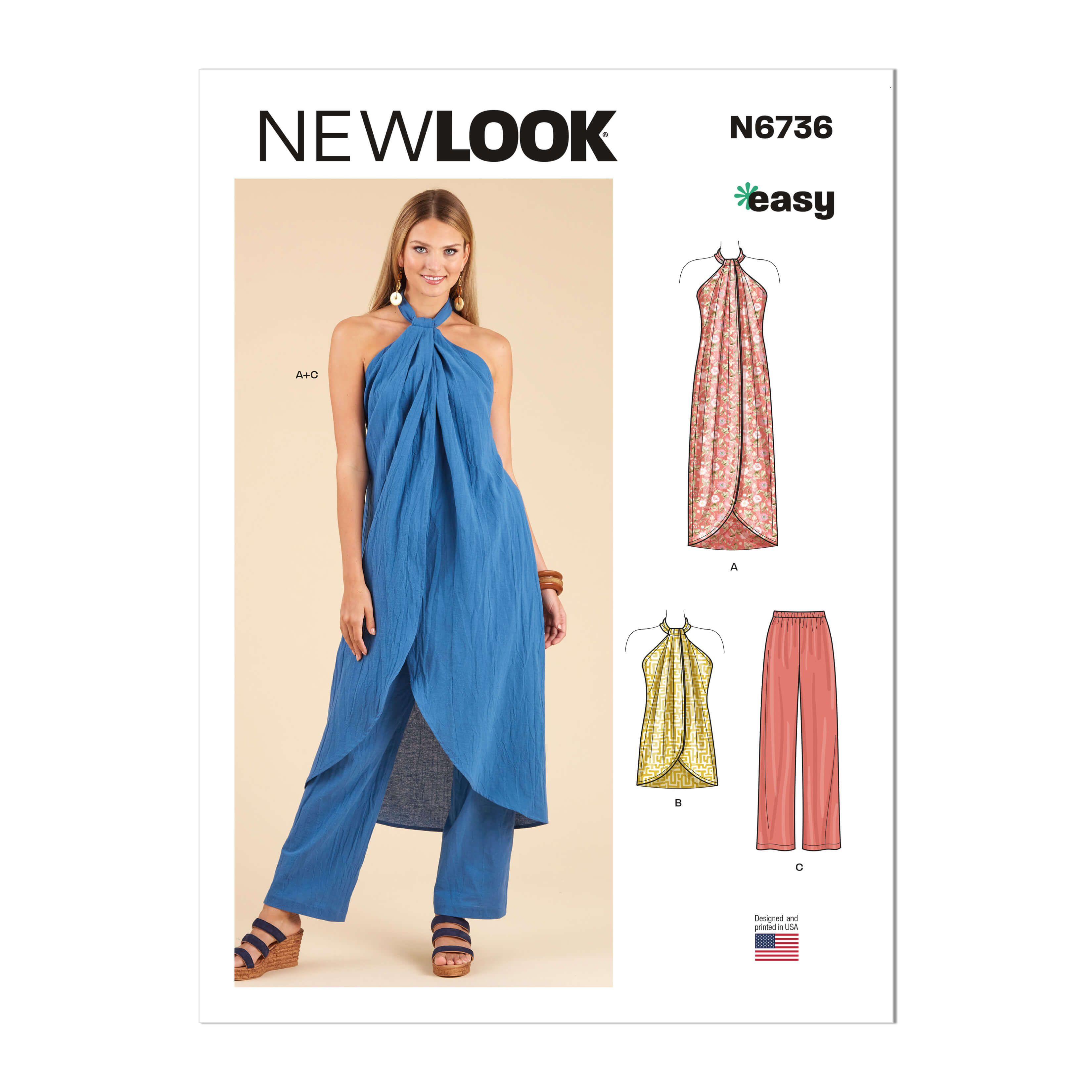 New Look Sewing Pattern N6736 Misses' Tops and Trousers